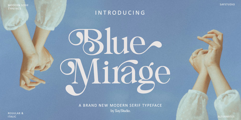Blue Mirage font