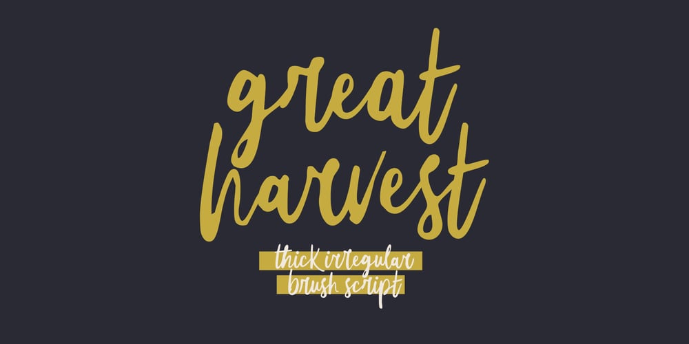 Great Harvest font