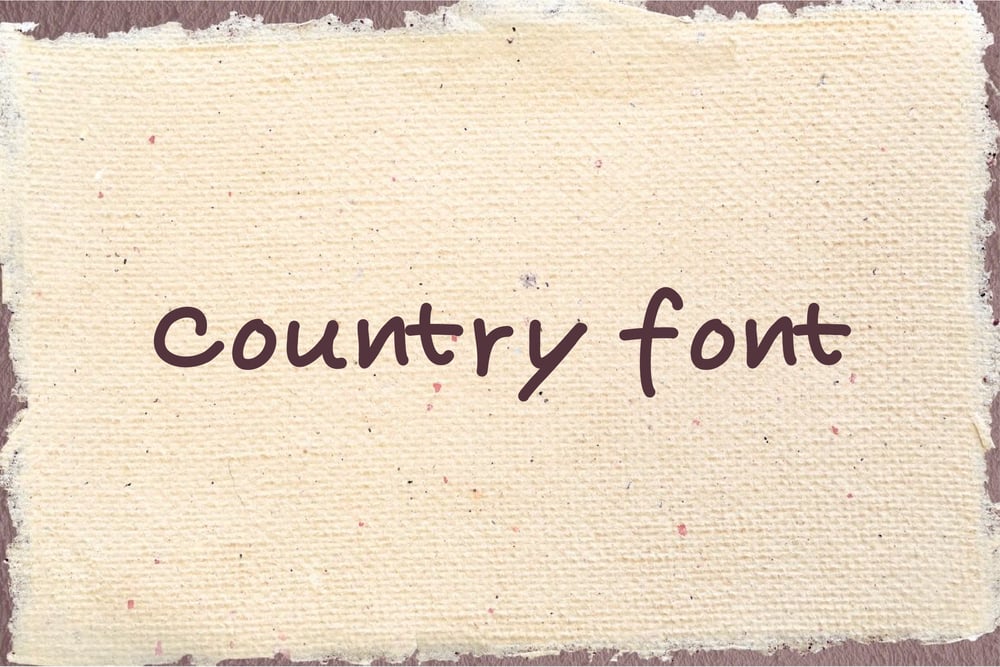 Country Font Handwritten font font