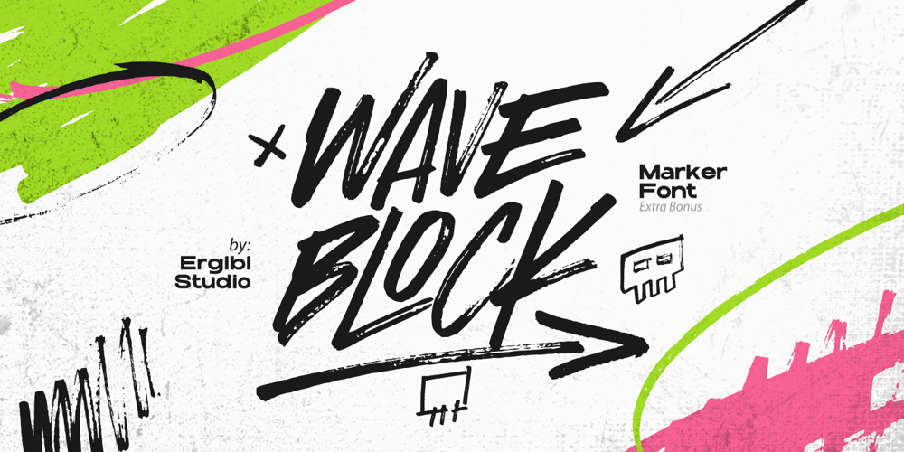 Wave Block font