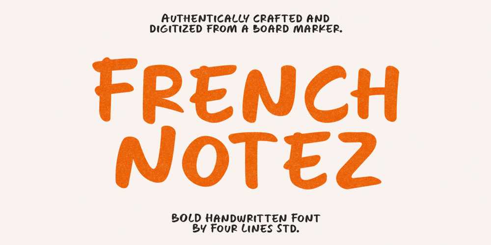 French Notez font