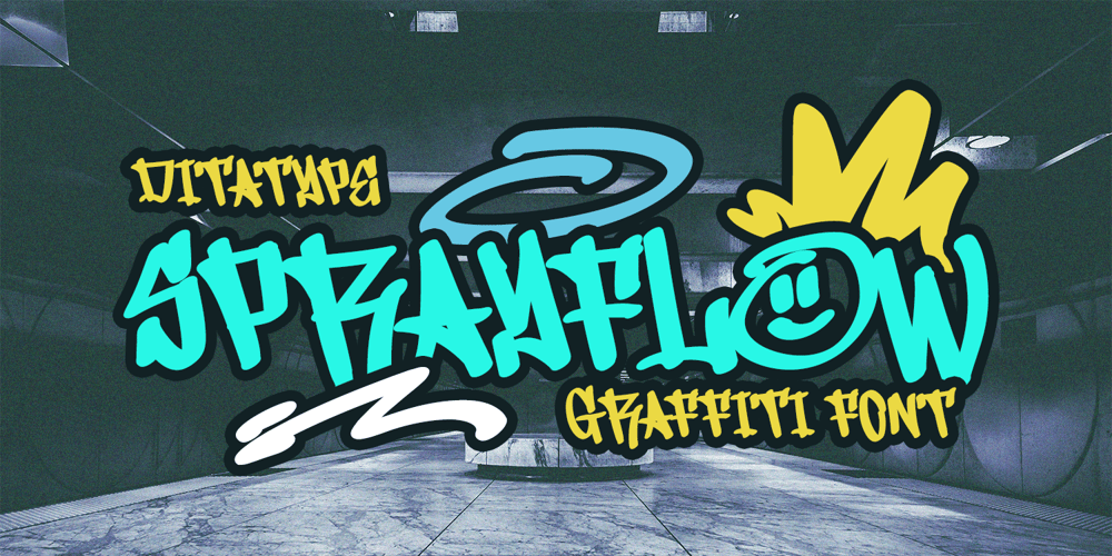 Sprayflow font