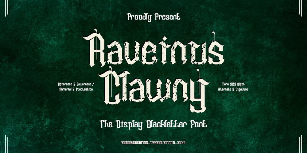 Raveinus Clawny font