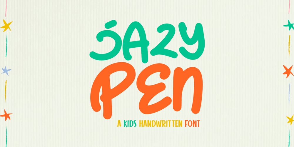 Jazy Pen font