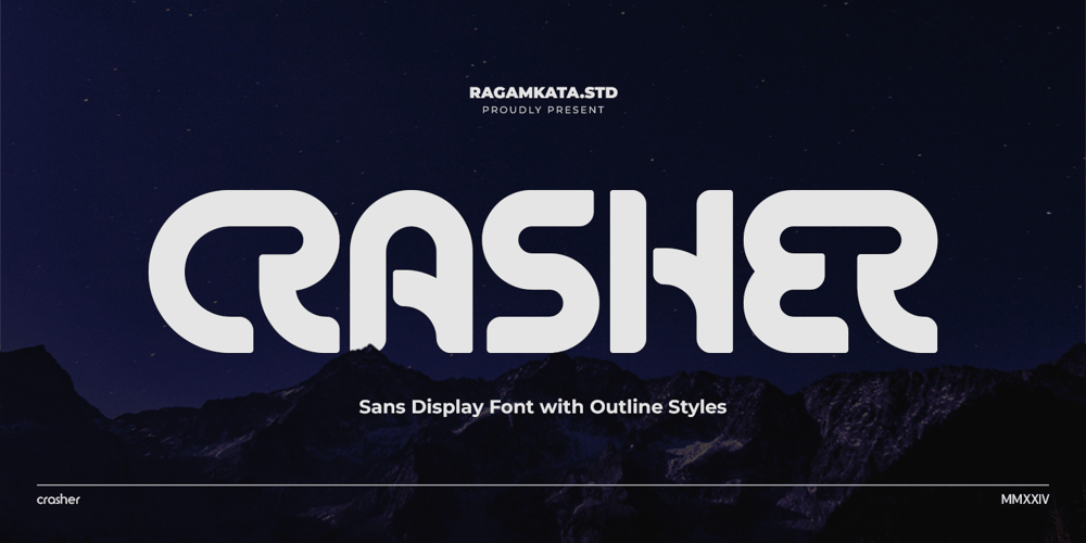 Crasher Outline font