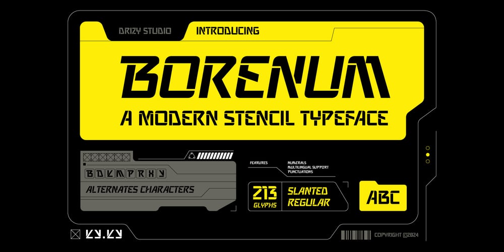 Borenum font