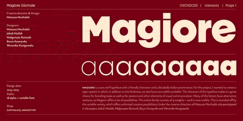 Magiore VF font