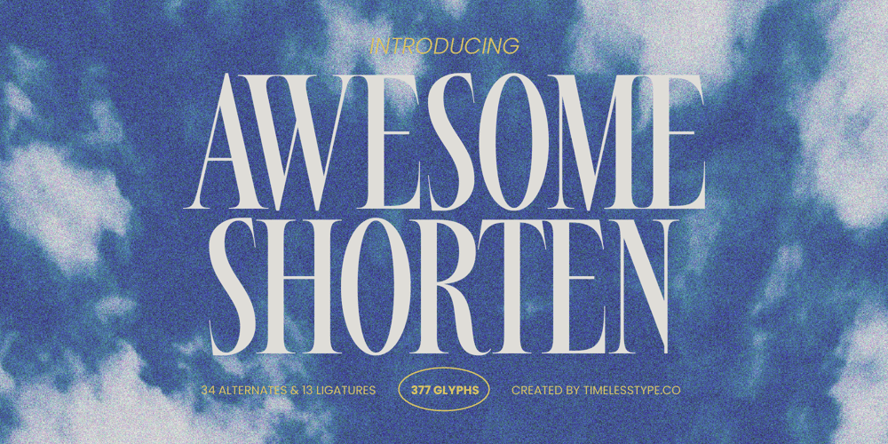 Awesome Shorten font