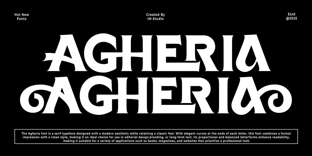 Agheria font