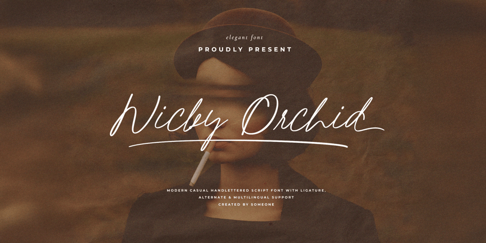 Wicky Orchid font