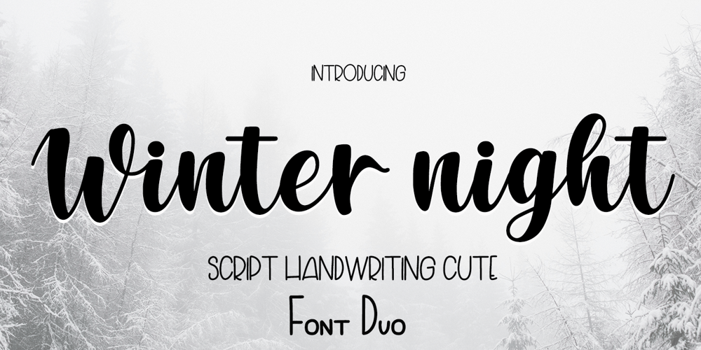 Winter night font