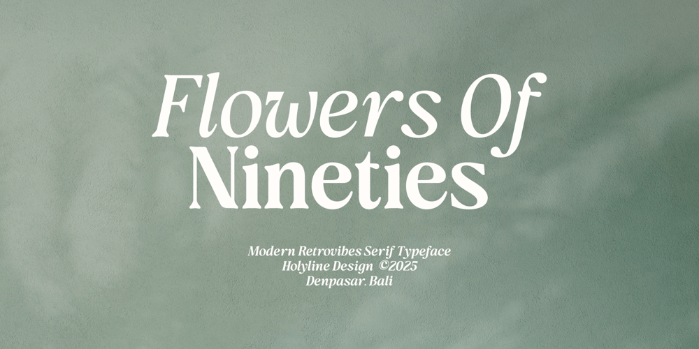 Flowers Of Nineties font