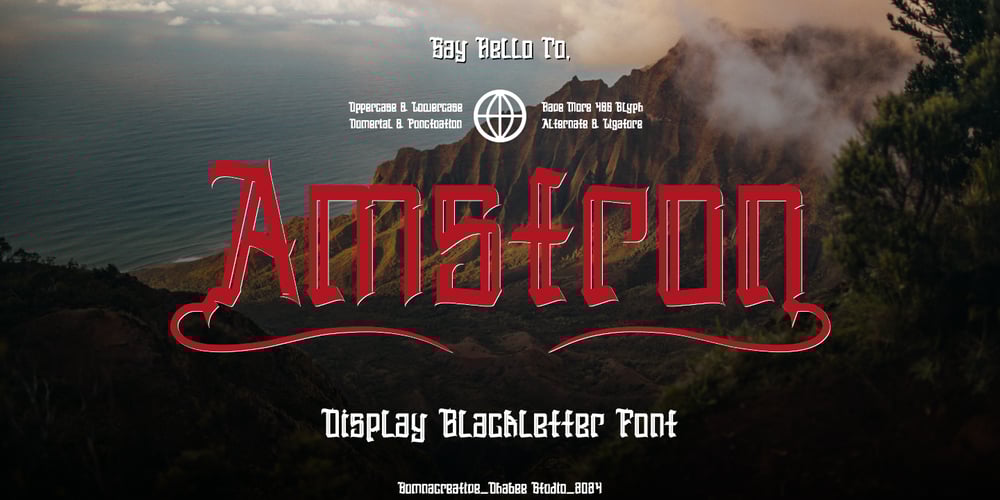 Amstron font