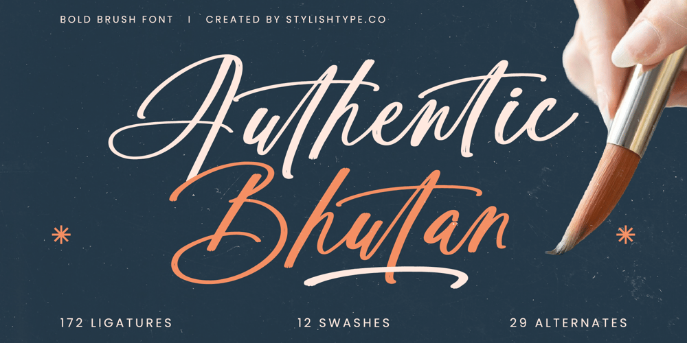 Authentic Bhutan font
