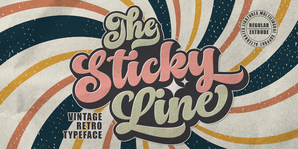 The Sticky Line font