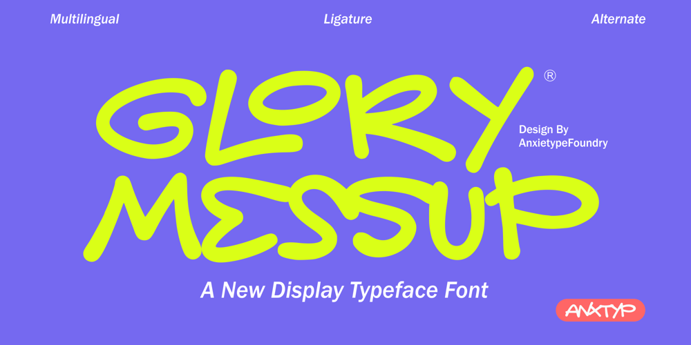 Glory Messup font
