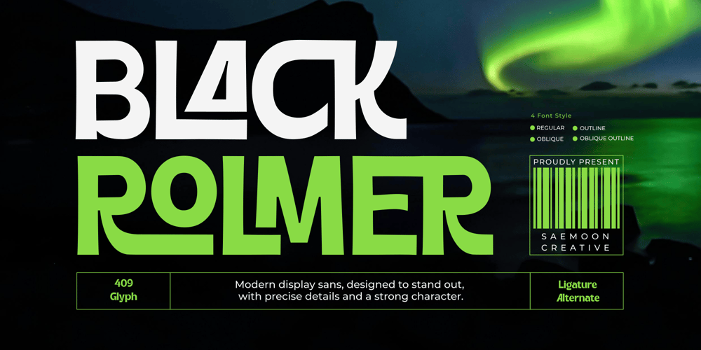 Black Rolmer font