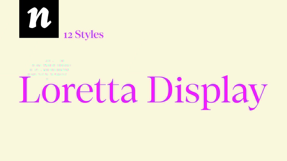 Loretta Display font