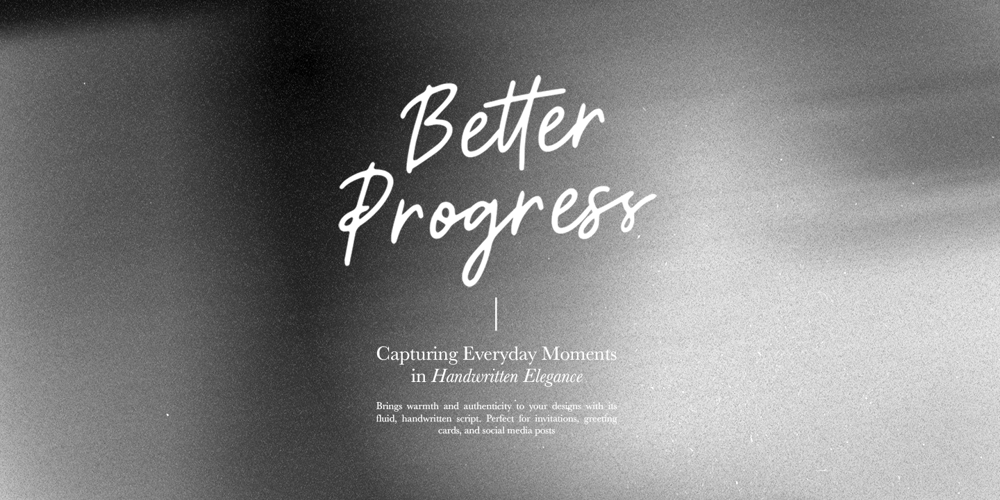 Better Progress font