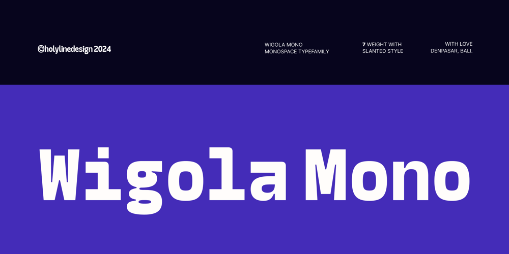 Wigola Mono font