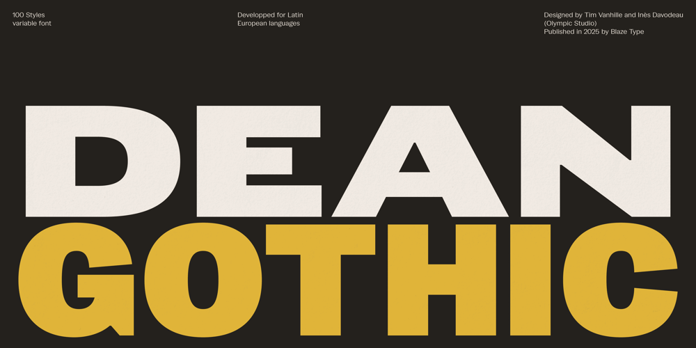 Dean Gothic Variable font