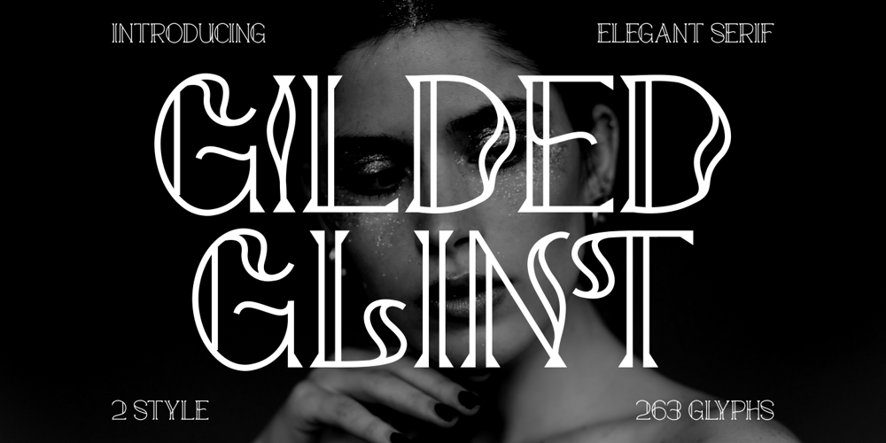 Gilded Glint font