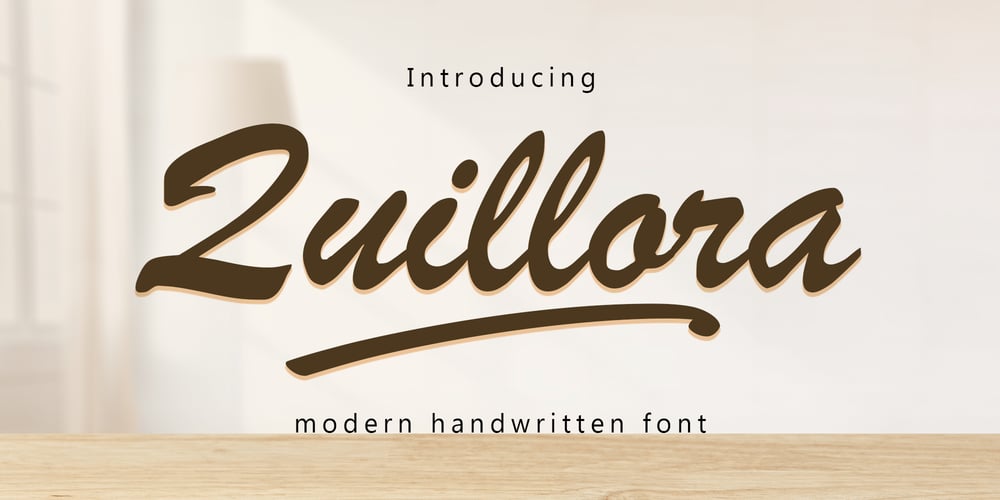 Quillora Script font
