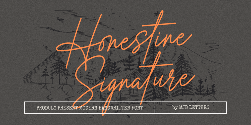 Honestine Signature font