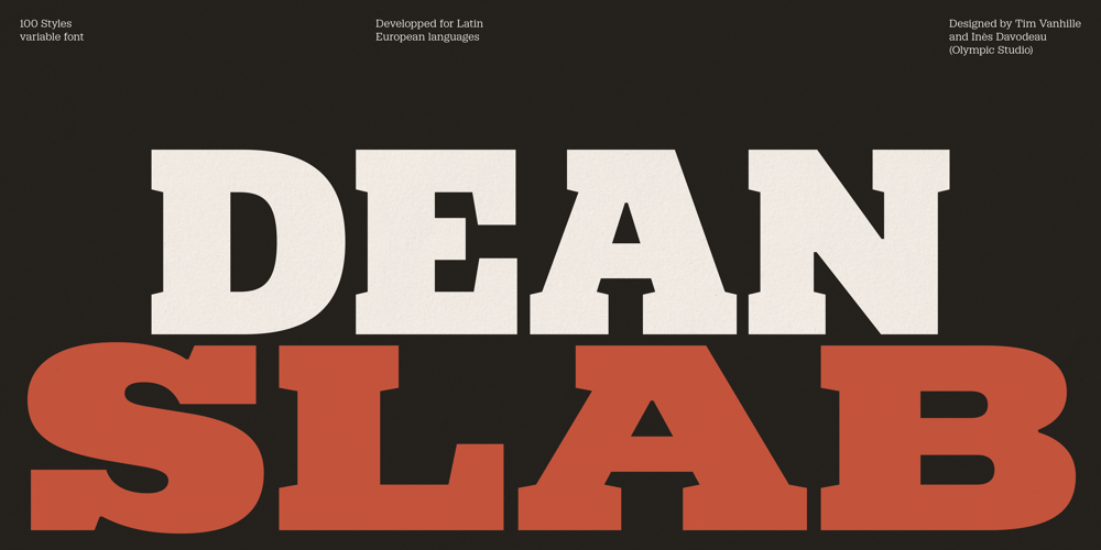 Dean Slab font