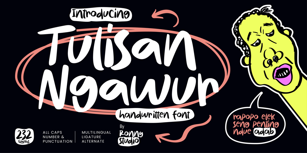 Tulisan Ngawur font