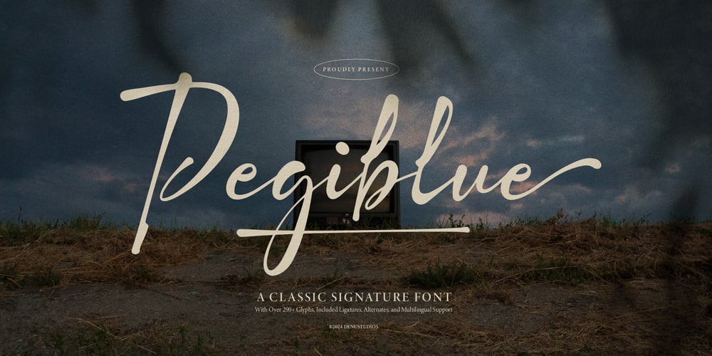 Pegiblue font