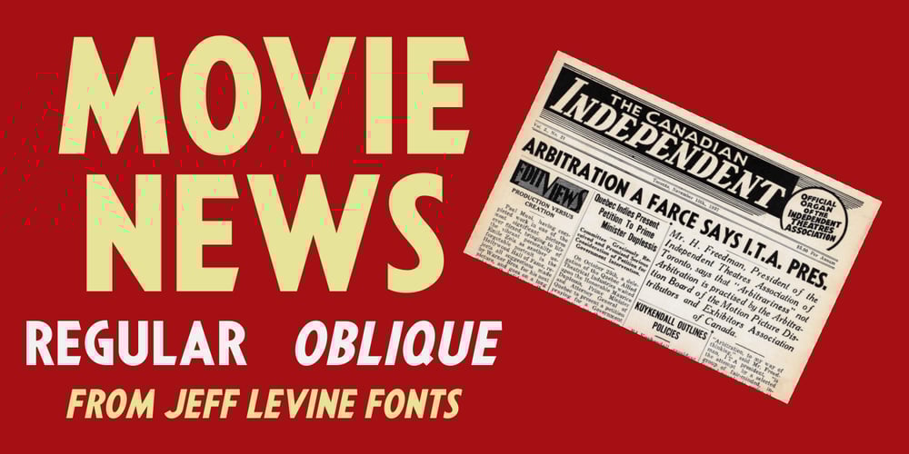 Movie News JNL font