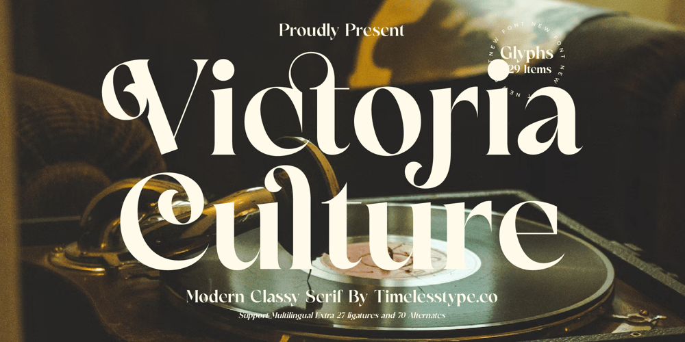 Victoria Culture font