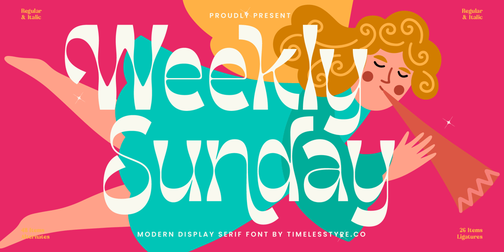 Weekly Sunday font