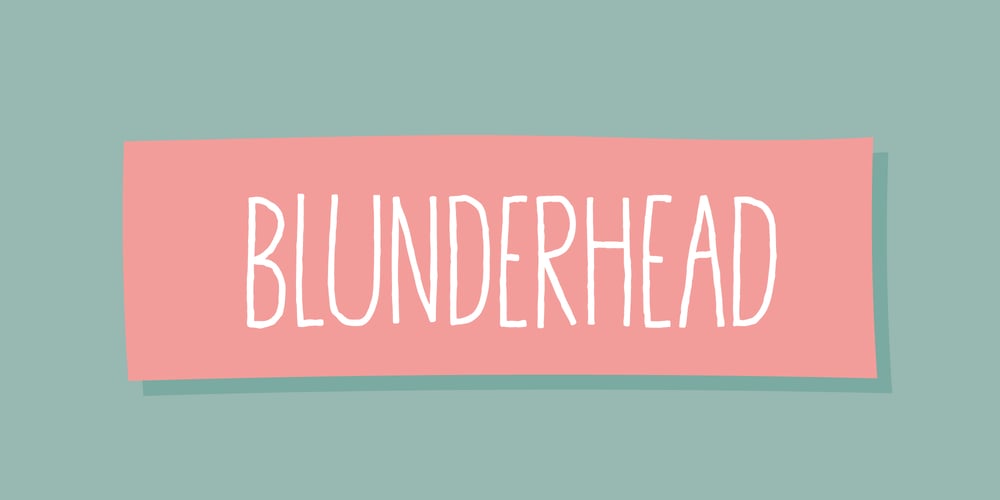 Blunderhead font