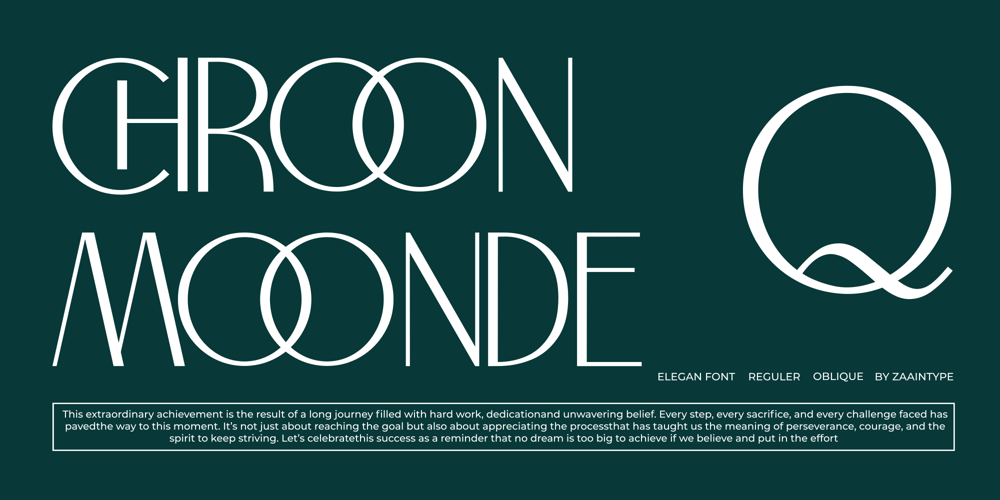 Chroon Moonde font