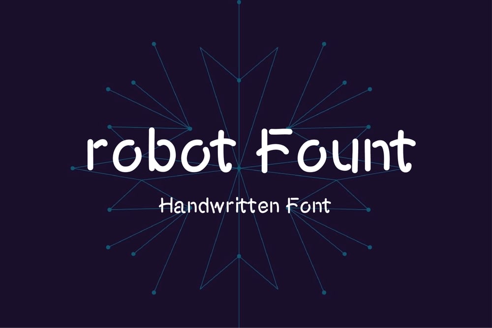 Robot cute font