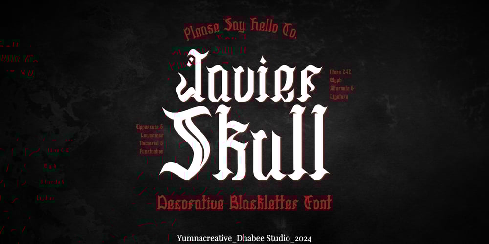 Javier Skull font