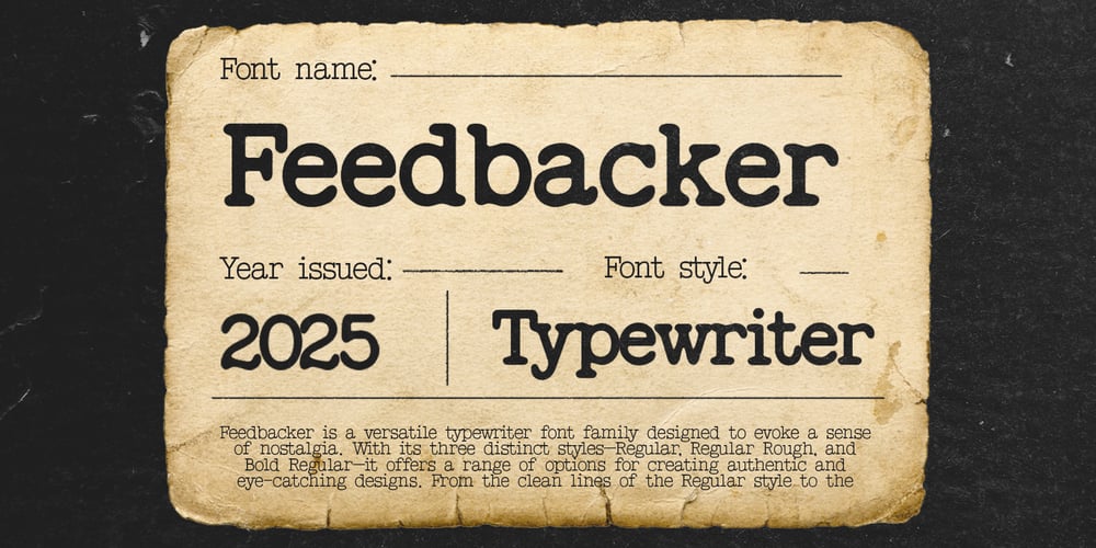 Feedbacker Typewriter font