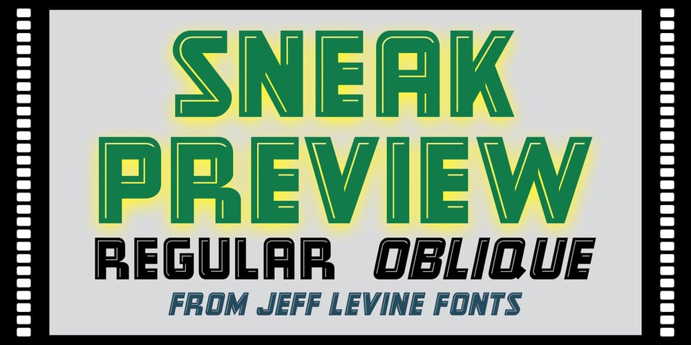Sneak Preview JNL font