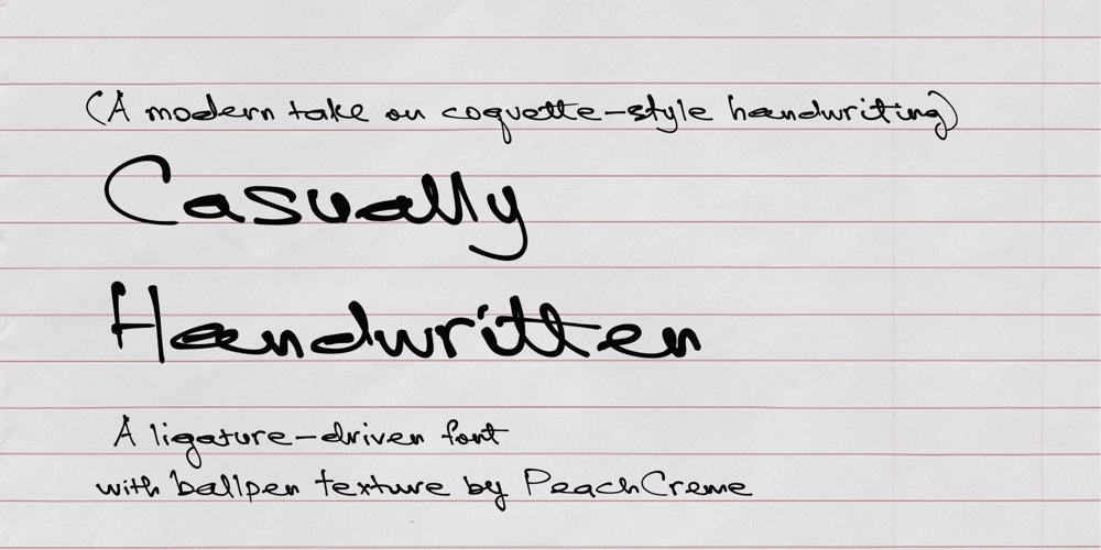 Casually Handwritten font