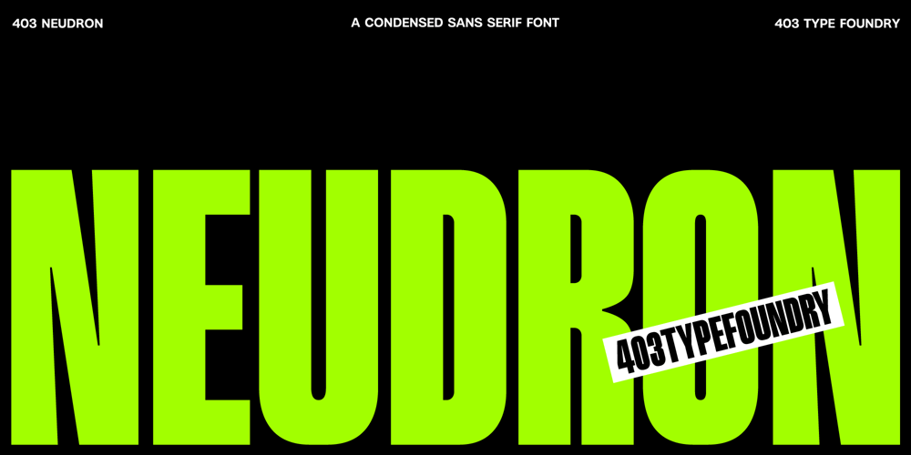 403 Neudron font