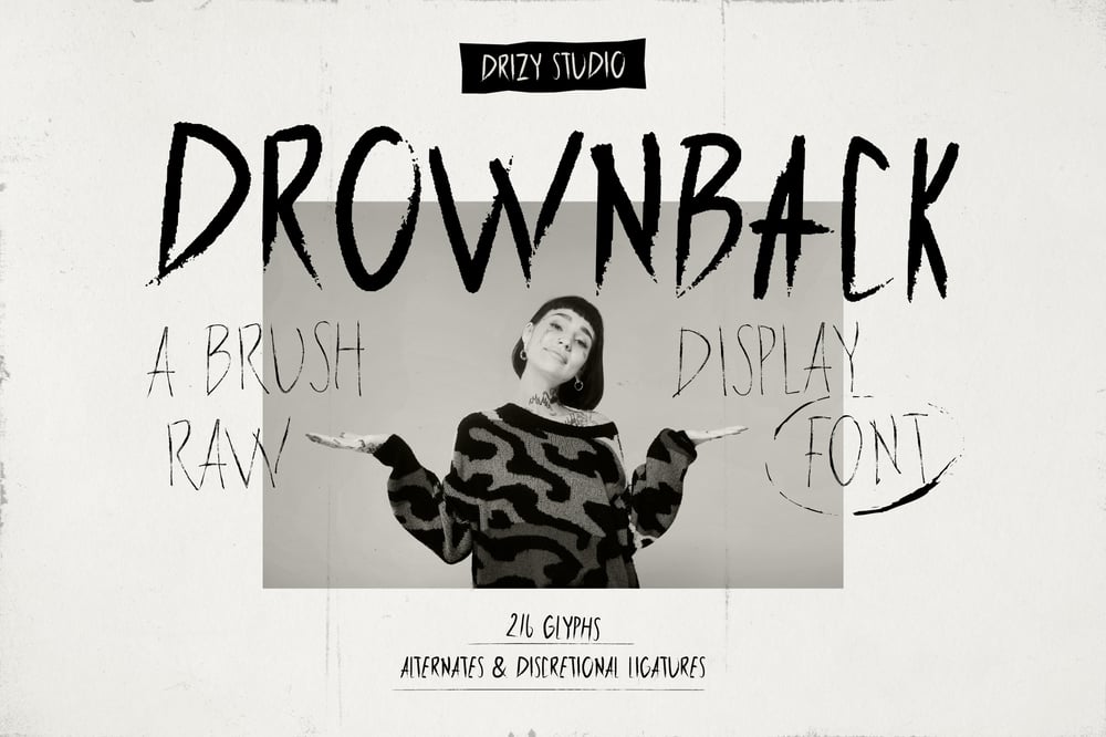 Drownback font