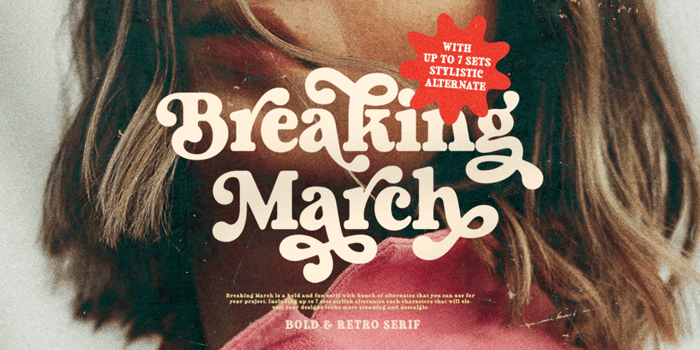 Breaking March font