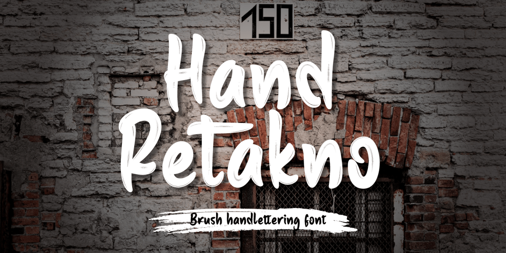 Hand Retakno font