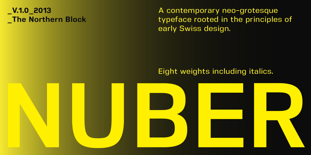 Nuber font