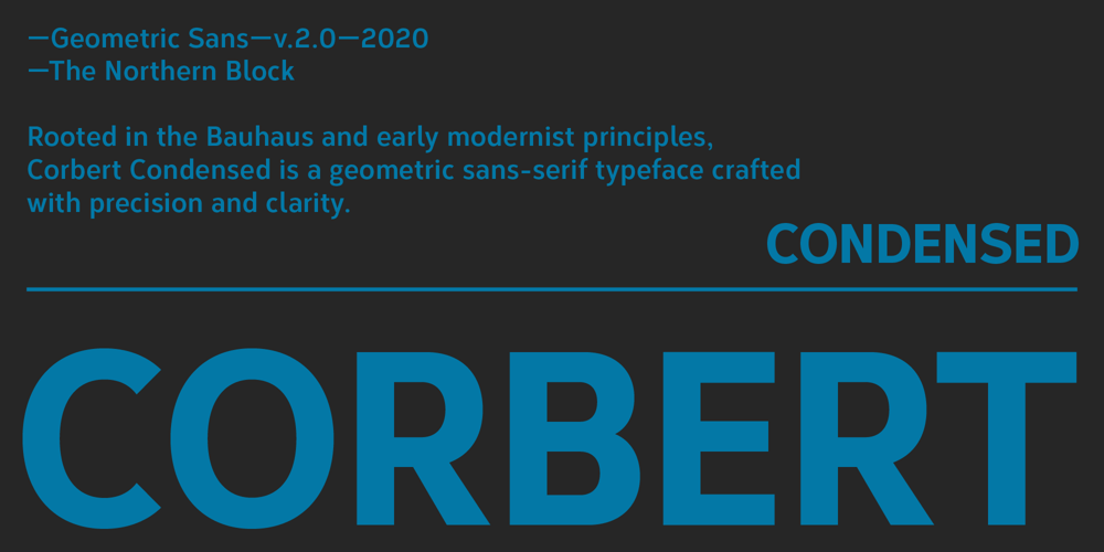 Corbert Condensed font