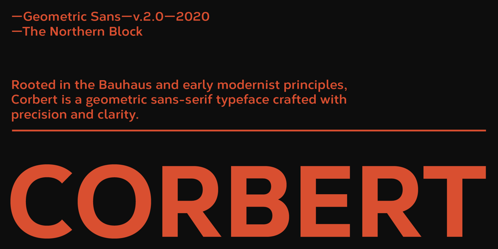 Corbert font