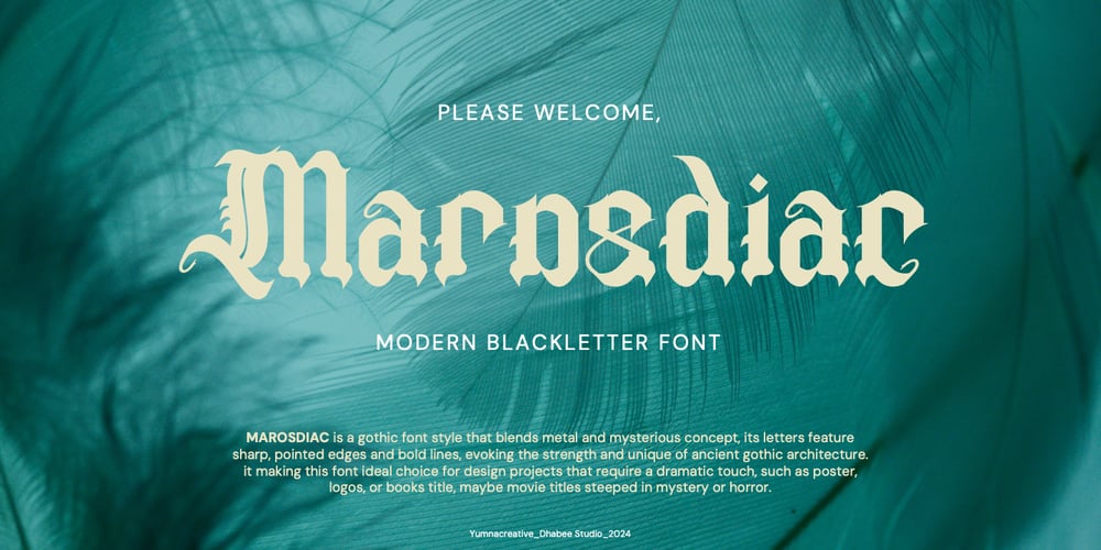 Marosdiac font