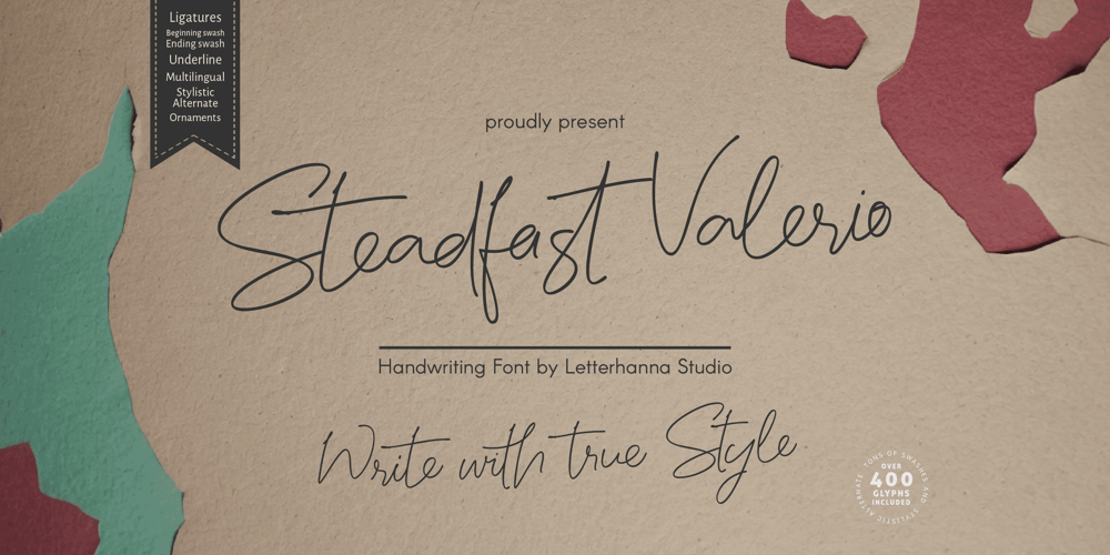 Steadfast Valerio font